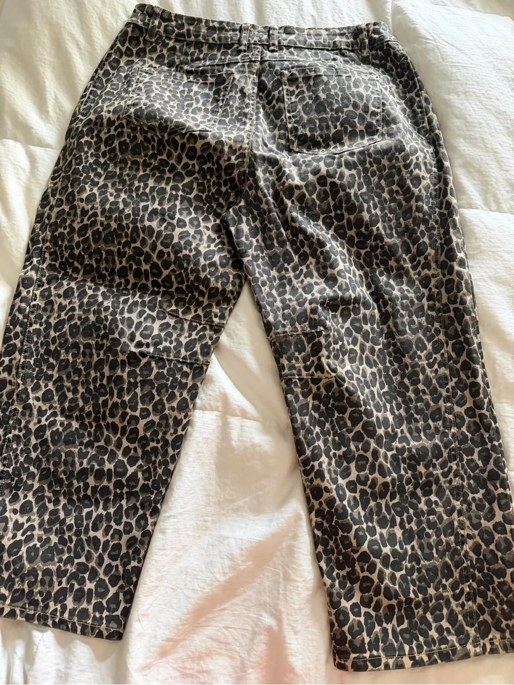 Leopard Print Wide Leg Pants, NWOT